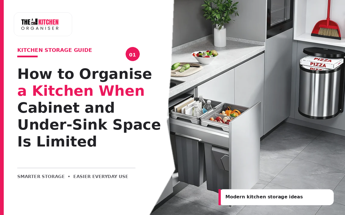 How to Organise a Kitchen When Cabinet and Under-Sink Space Is Limited